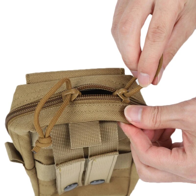 Military Tactical Molle EDC Pouch Small Utility Gadget Belt Waist Pack Phone Holder Medical Outdoor Hiking Hunting Bags