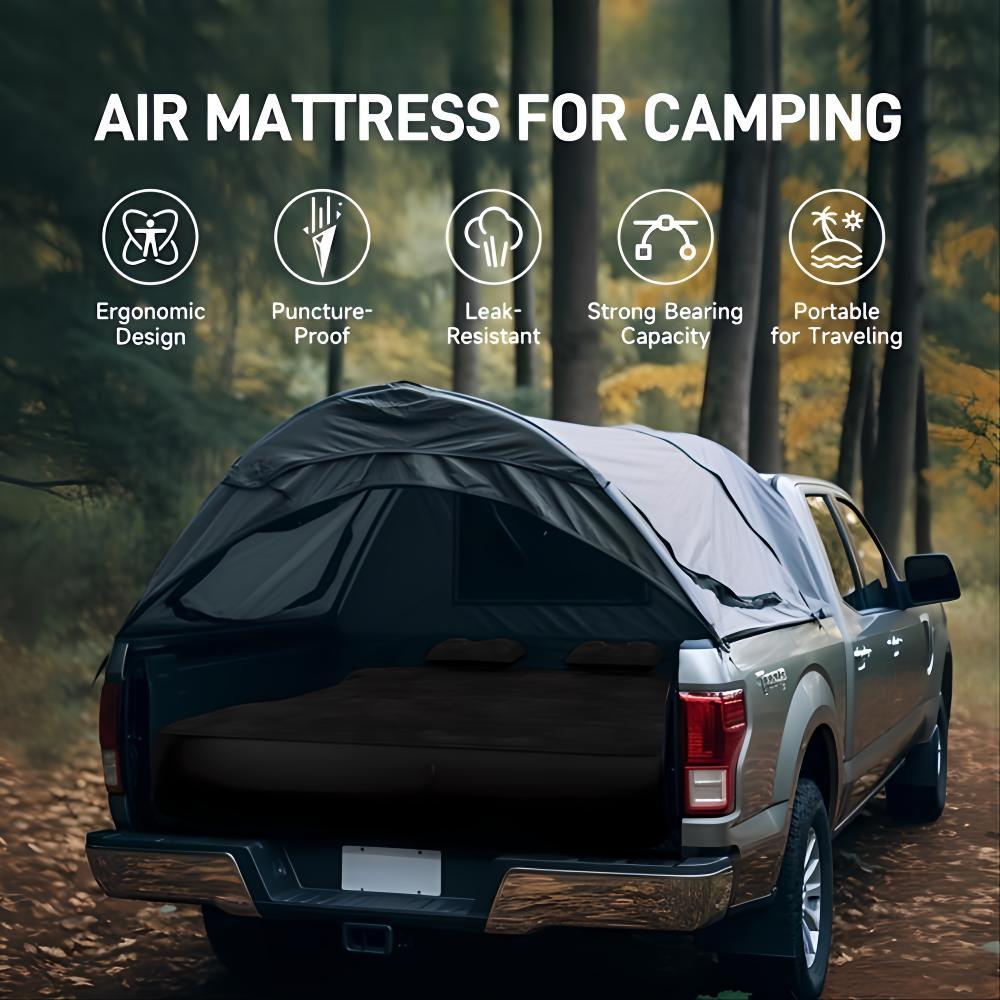 Truck Bed Air Mattress Inflatable Air Mattress For 5.5-5.8ft Short Truck Pickup Air Mattress For Camping Outdoor Bed Mattress For Travel Quick Inflation Mattress With Carry Bag