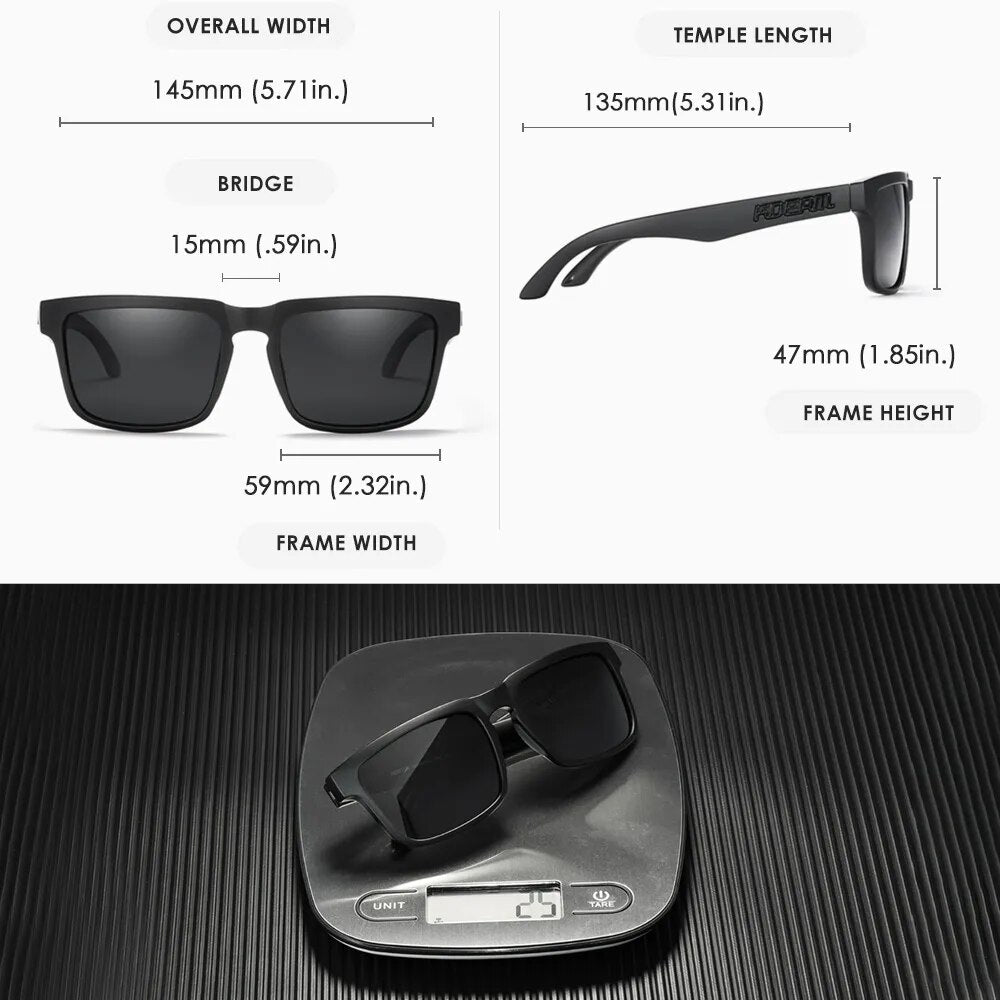 KDEAM 2022 Square Men's Polarized Sunglasses Outdoors Lifestyle Coating Sun Glasses New Matching Colors With Box