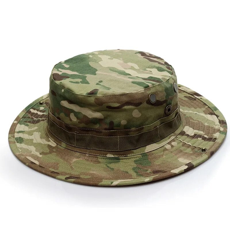 Tactical Camouflage Cap Military Hat Army Caps Men Women Outdoor Sports Sun Boonie Bucket Fishing Hiking Hunting Climbing Hats