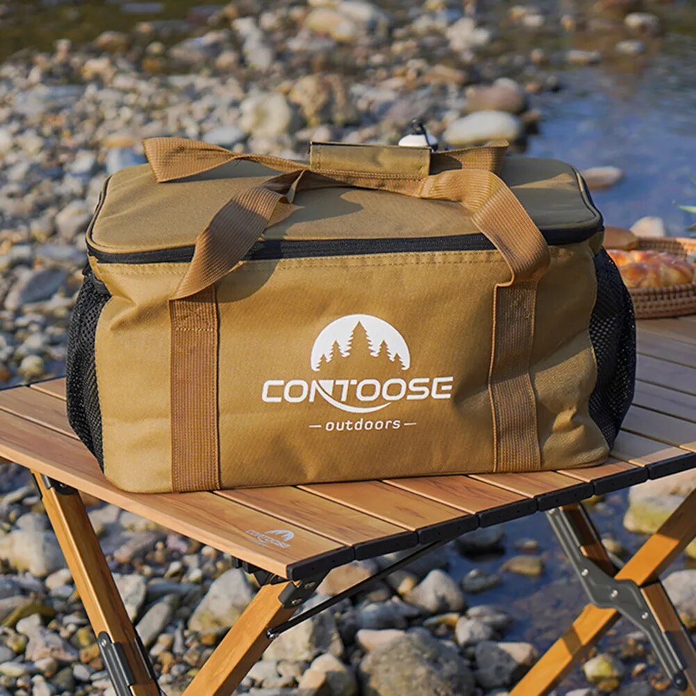 Camping Equipment Storage Bag Portable Outdoor Picnic Kit Sundry Bag Oxford Cloth Large Capacity Multiple Pockets for BBQ Travel