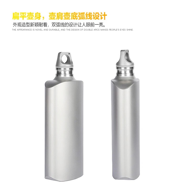 Pure Titanium Water Wine Coffee Tea Bottle Flask Portable Outdoor Camping Travel Gear EDC Tools