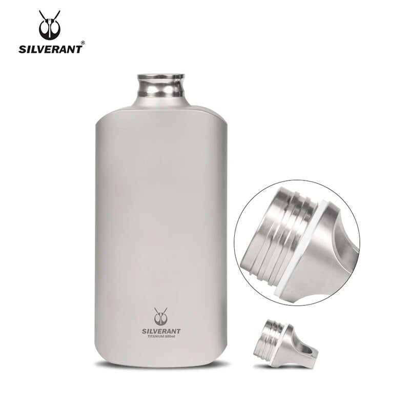 Pure Titanium Water Wine Coffee Tea Bottle Flask Portable Outdoor Camping Travel Gear EDC Tools