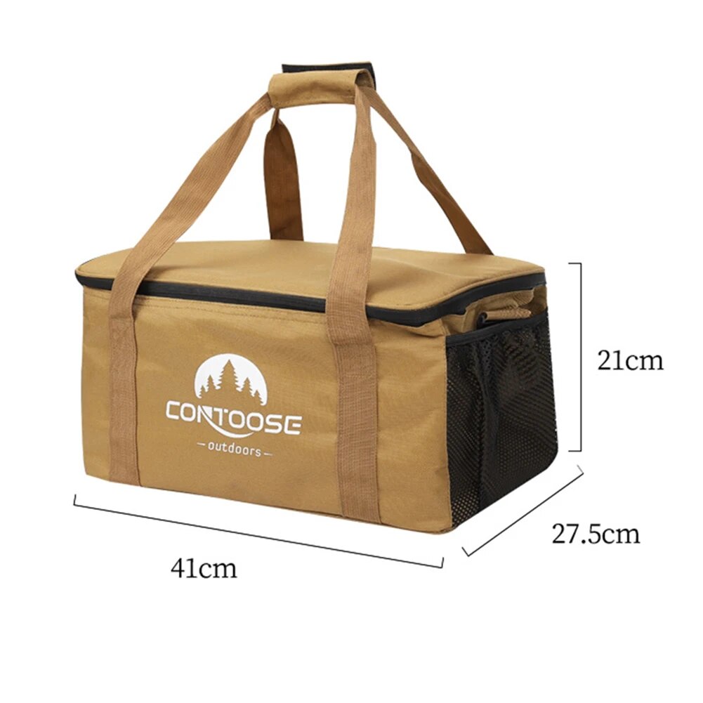 Camping Equipment Storage Bag Portable Outdoor Picnic Kit Sundry Bag Oxford Cloth Large Capacity Multiple Pockets for BBQ Travel