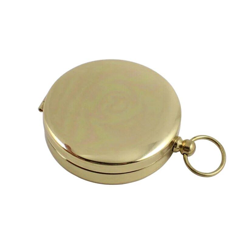 High Quality Camping Hiking Pocket Brass Golden Compass